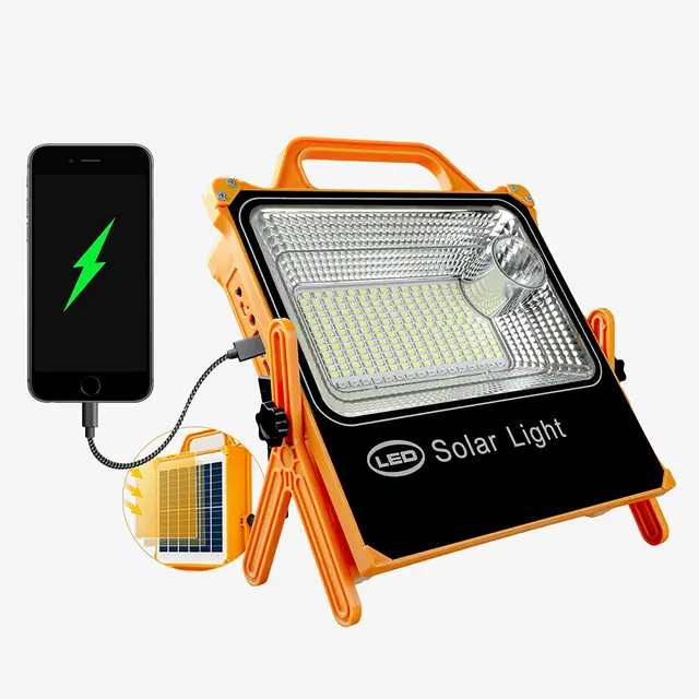 Đèn pha led năng lượng mặt trời 100w .cầm tay , sạc được điện 220v