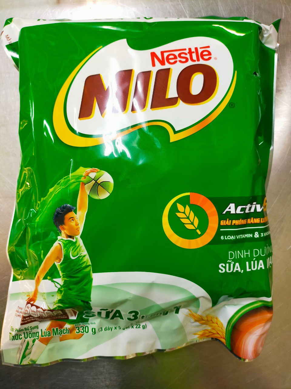 Thức uống lúa mạch Milo 3in1 gói 330g