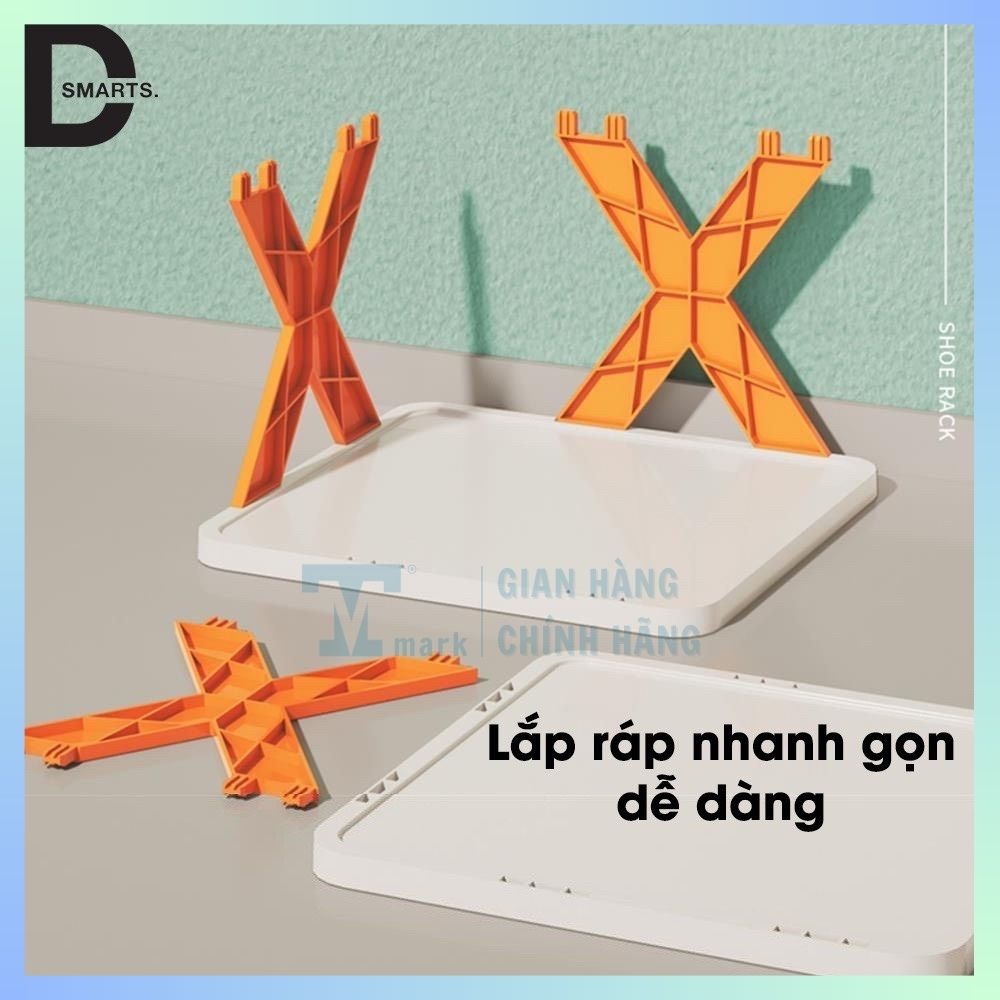 Kệ Để Giày Dép Đa Năng Dễ Tháo Lắp 5,6 Tầng , Kệ Trang Trí Decor Chữ X Hiện Đại Chất Liệu Nhựa PVC Cao Cấp