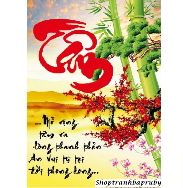 Tranh đính đá tâm kích thước nhỏ ✅50×68 cm -️ vs079