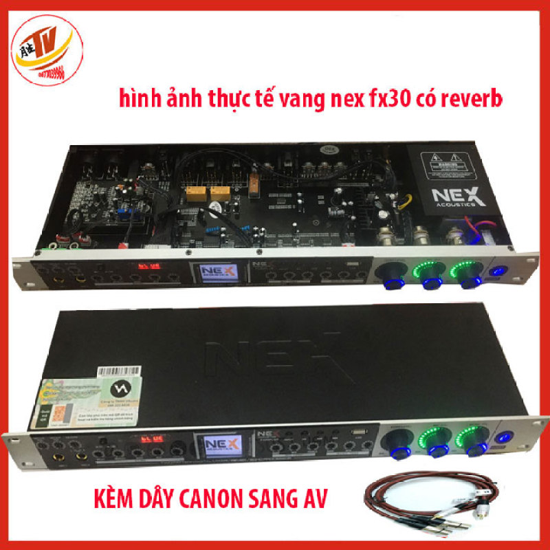 Vang cơ karaoke chuyên nghiệp NEX FX30 Plus Vang cơ Karaoke vang cơ Nex FX30plus có remote điều khiển- New 2021- Tặng cặp dây tín hiệu Canon ra canon hoặc canon ra av
