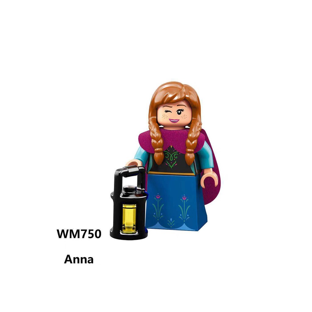 Minifigures các nhân vật trong Frozen 2 Elsa và Anna - Đồ chơi Lắp ghép Xếp hình Mô hình Mini WM WM6067