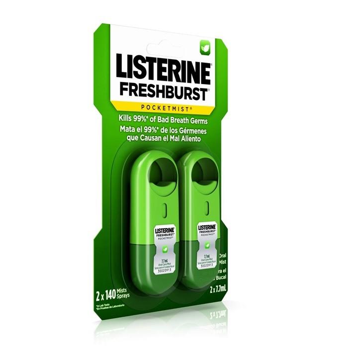 Xịt Thơm Miệng Diệt Khuẩn Listerine FreshBurst (2x7.7ml)