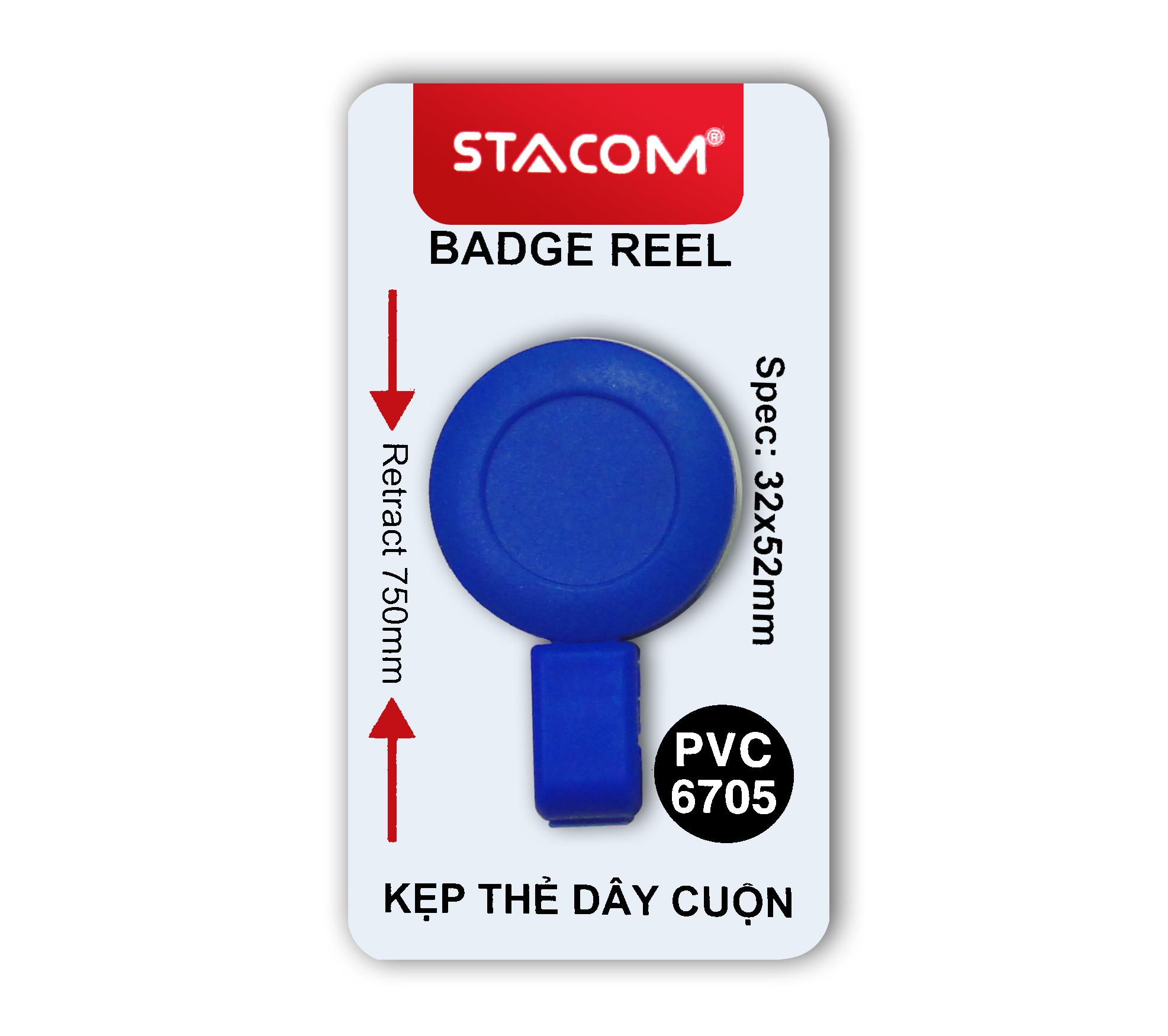 Kẹp đeo bảng tên dây cuộn stacom/PVC6705