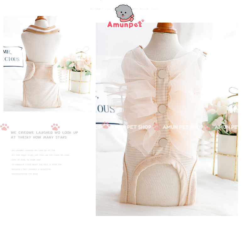 Yếm quần sinh lý cho chó cái phong cách công chúa quần chip chó mèo thú cưng ngày đến kỳ rụng dâu salo amun pet