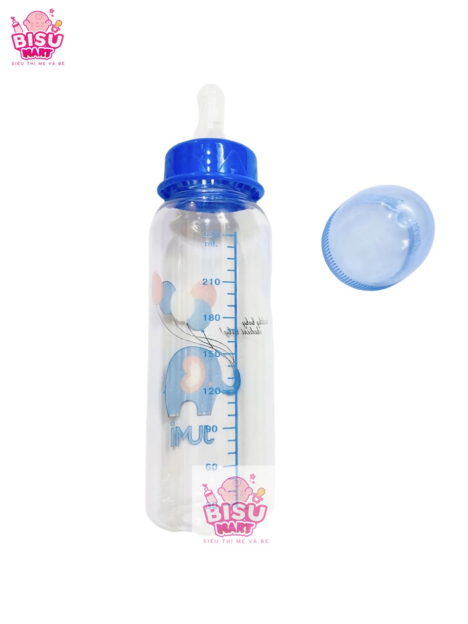 Bình sữa cổ hẹp cho bé JuMi 120ml 240ml có tay cầm