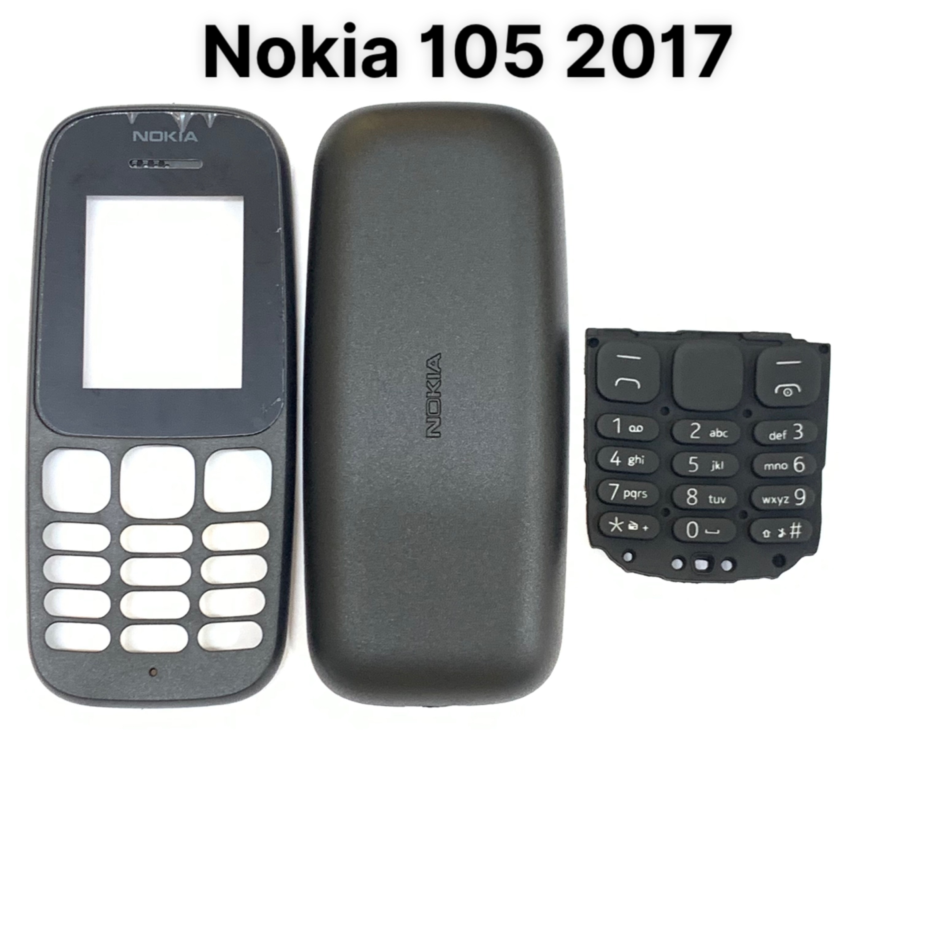 Vỏ bộ Nokia 105 ( 2 sim , 1 sim , 2017 ) sườn , lưng , phím