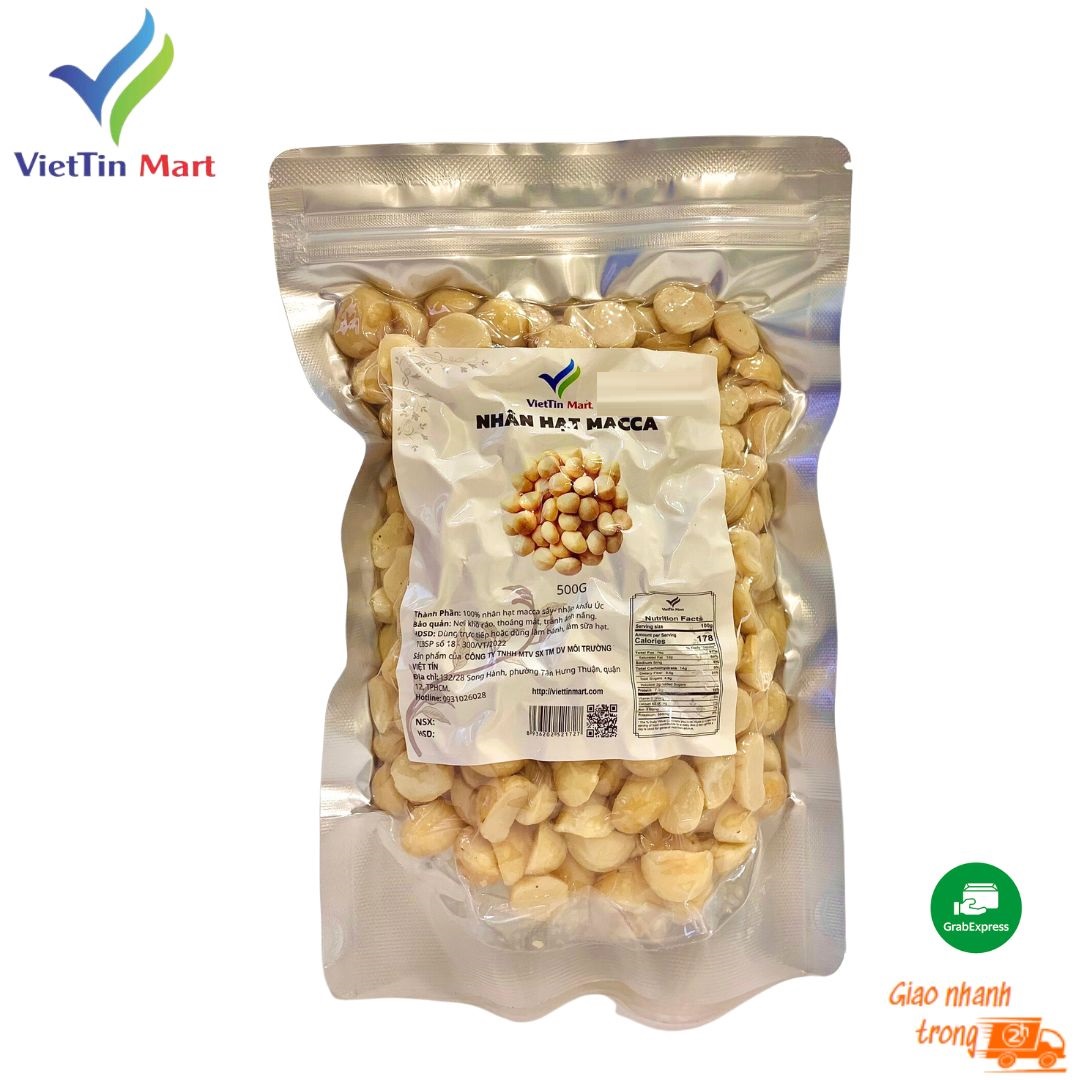 500gr nhân macca tách vỏ bể đôi