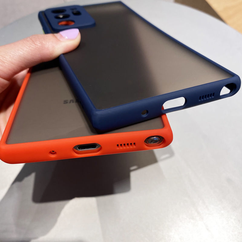 [19] Ốp lưng SAMSUNG nhựa cứng viền màu bảo vệ camera Note 8 Note 9 Note10 Note10 plus Note 20 Note 20 Ultra
