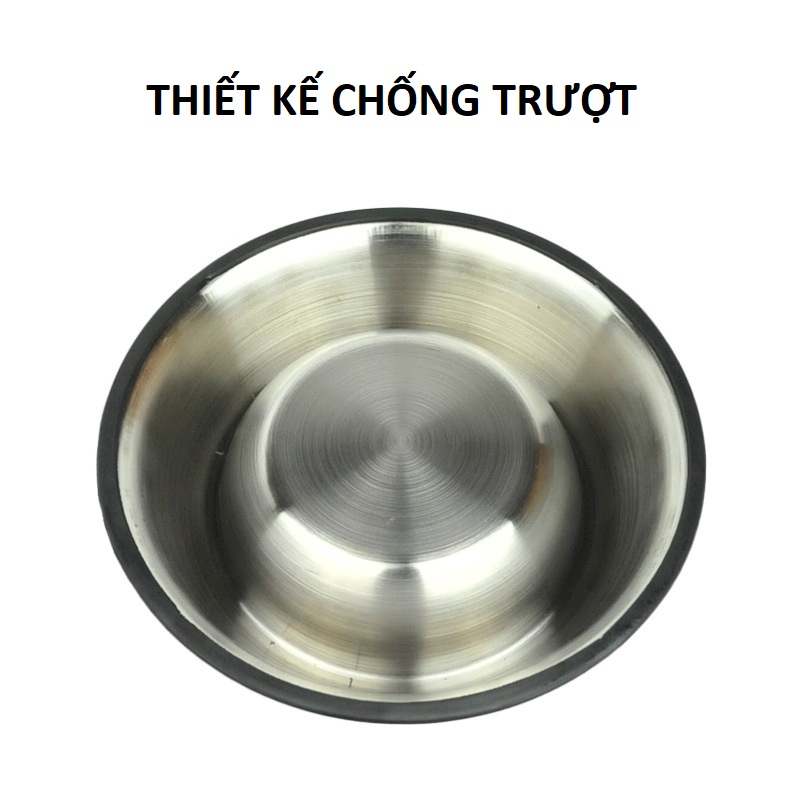Bát ăn inox cho chó, mèo – Chén ăn cho chó, mèo ( NHIỀU SIZE)