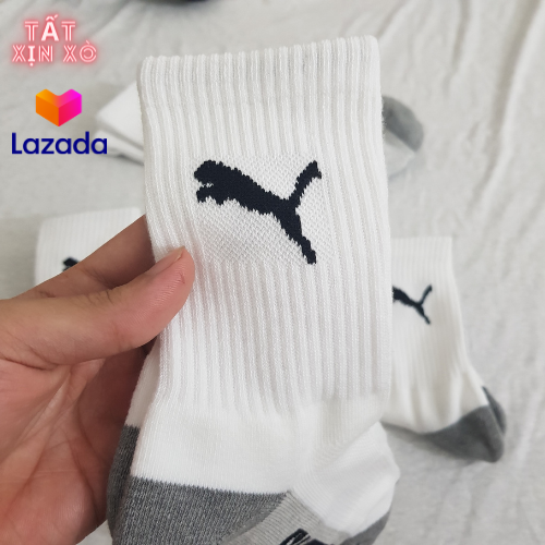 Combo 5 đôi Tất Thể Thao Puma Cao cổ ( Màu Trắng )