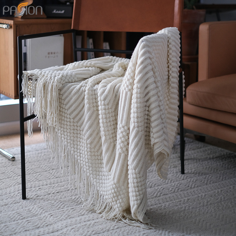 Chăn phủ ghế sofa đan len dệt kim cao cấp sang trọng phong cách bắc âu