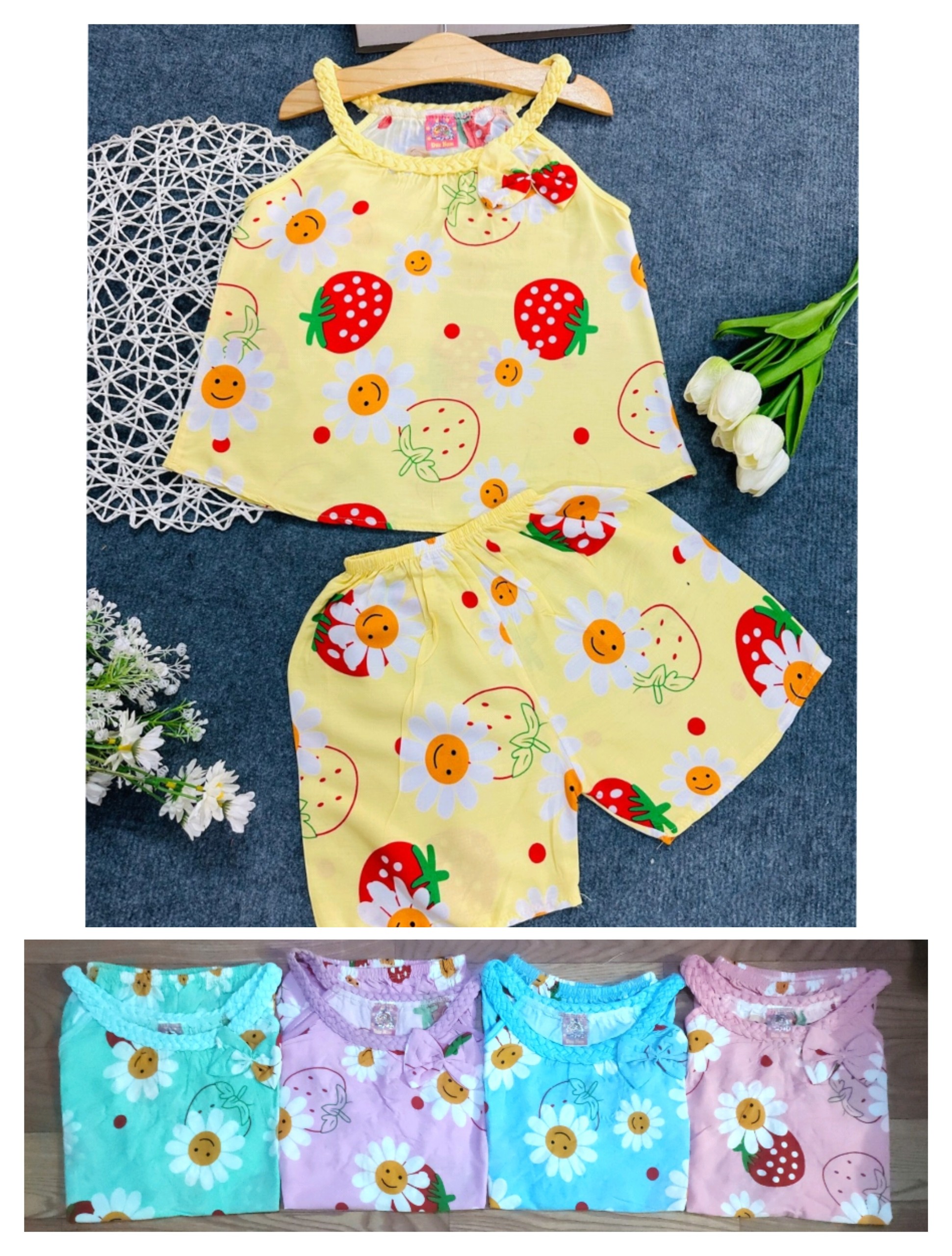 Bộ Tole Kiểu Bé Gái (14-18kg) (giao màu ngẫu nhiên)