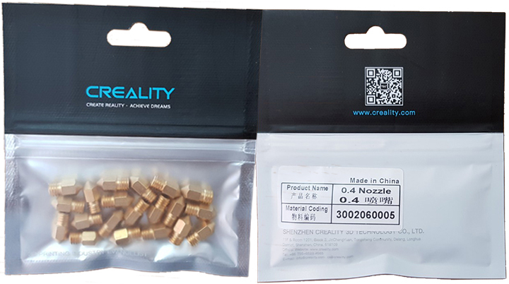 CREALITY 3D Printer Part 3D Printing Brass Nozzle D6