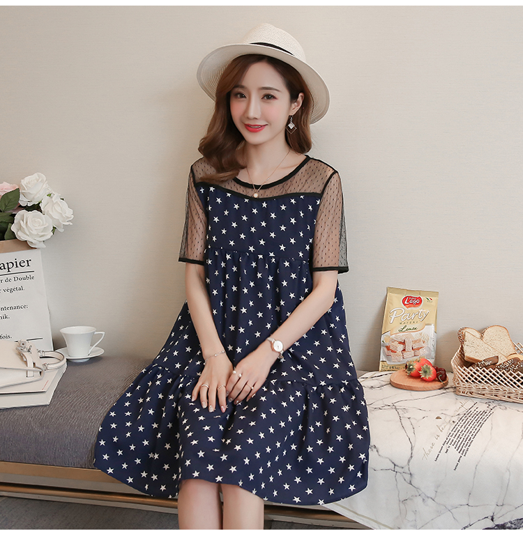 Đầm bầu suông họa tiết db01