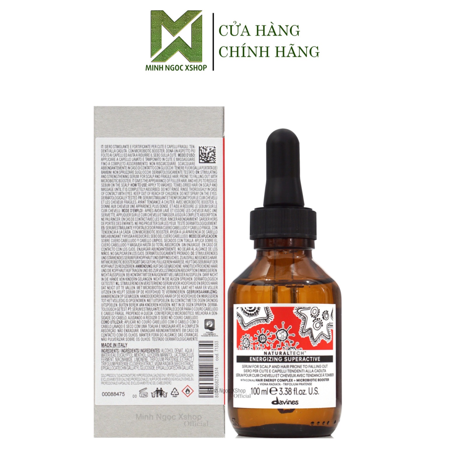 Tinh chất chống rụng kích mọc tóc Davines Energizing Superactive 100ML