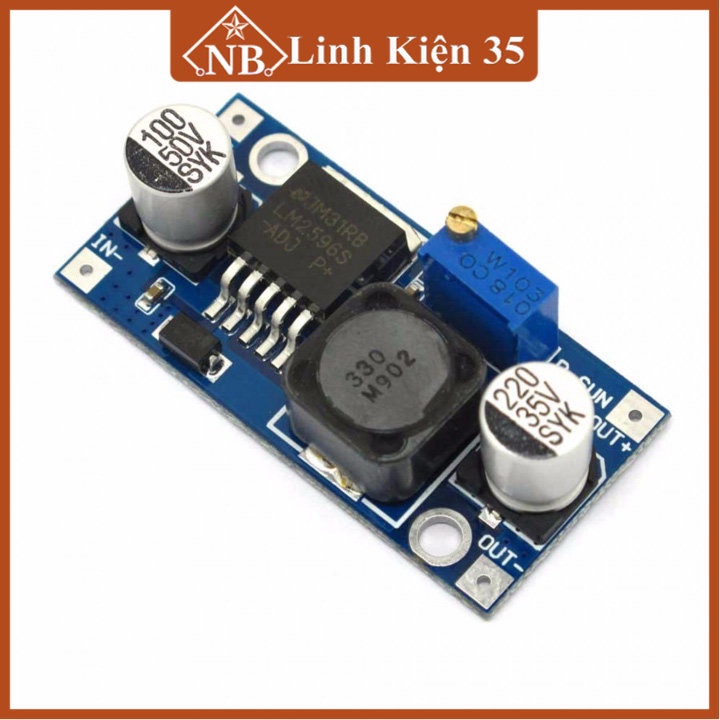 Mạch hạ áp Buck DC-DC LM2596 3A ( Vào 4-35VDC - Ra 1-30VDC )