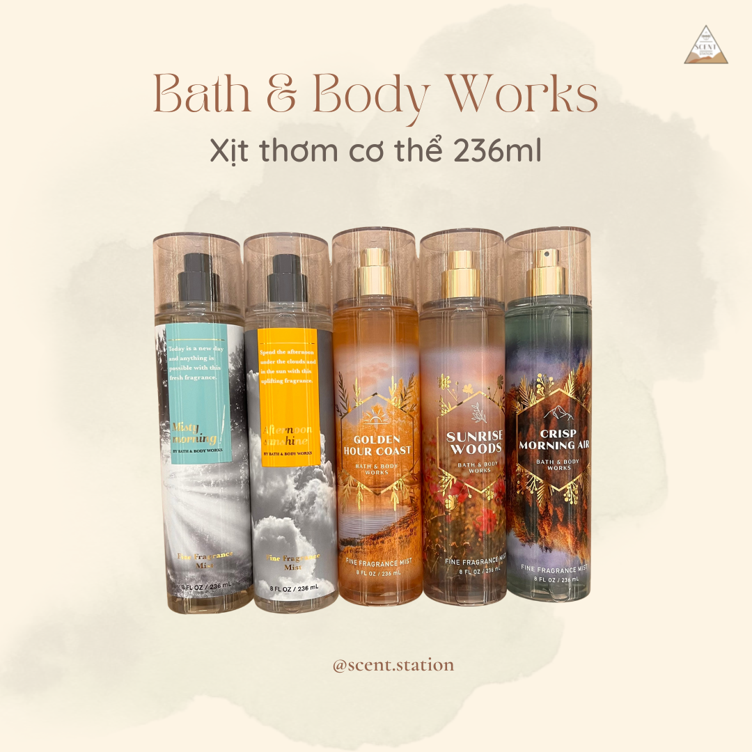 [Scent Station] [Link 2] Xịt thơm cơ thể Body mist Bath & Body Works 236ml