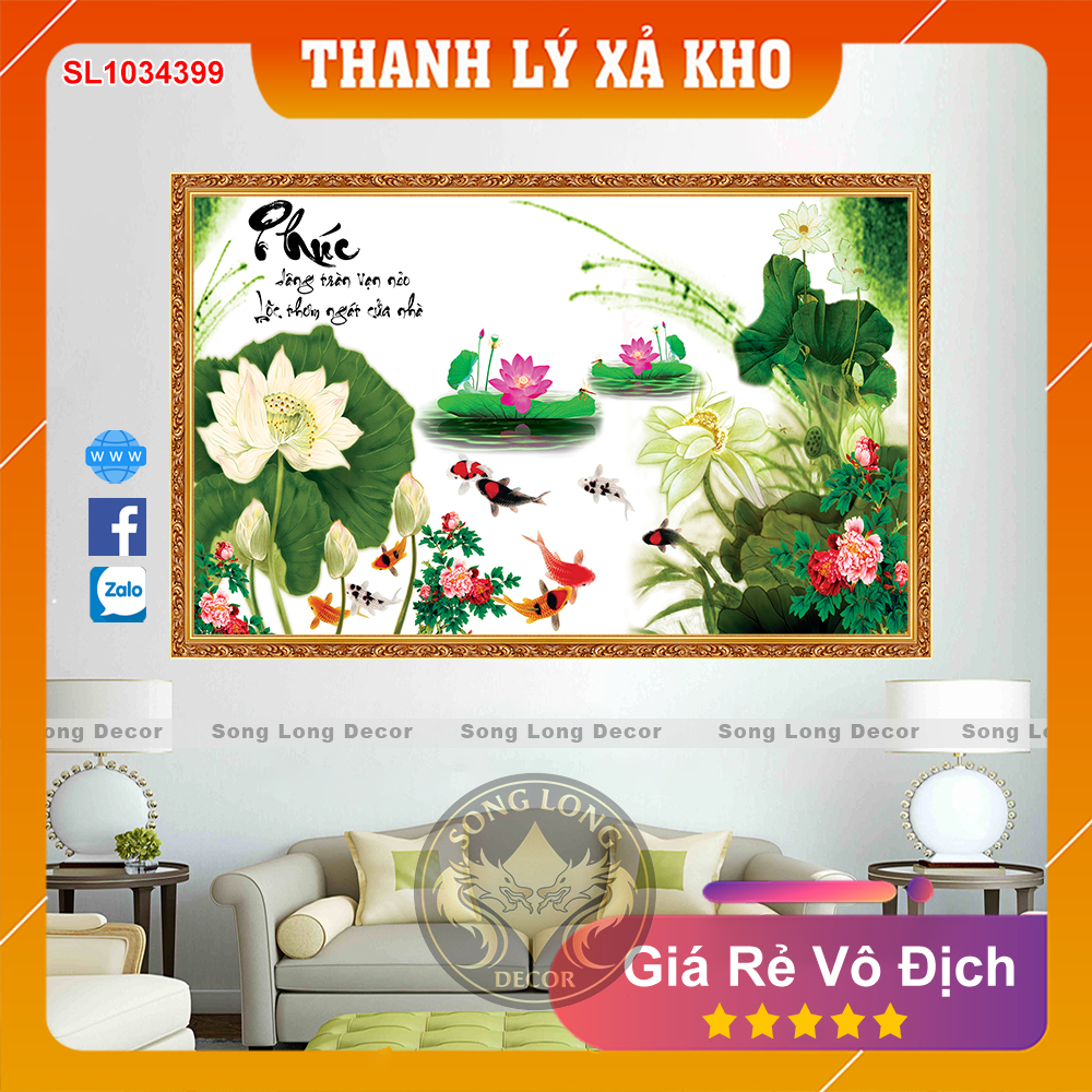 Tranh Dán Tường Chữ Phúc- SL1034399-Tranh 3d Thư Pháp - Song Long Decor