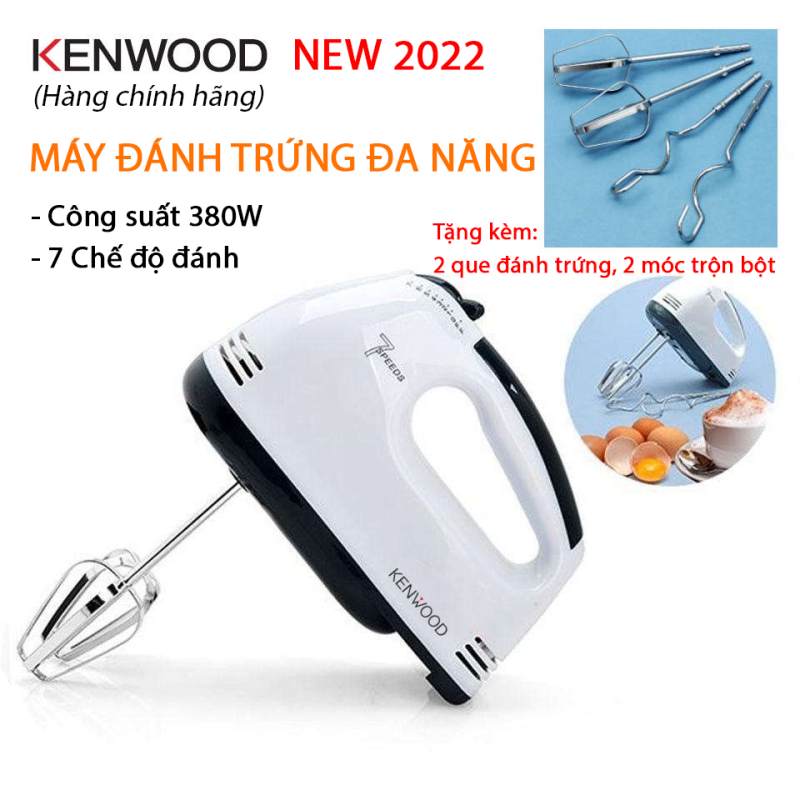 Giá bán [Mới 2022] Máy Đánh Trứng Đa Năng Cầm Tay Kenwood - Đánh Trứng, Bột Nhanh Chóng 7 Chế Độ - Công Suất Lớn 380W - Hàng Chính Hãng