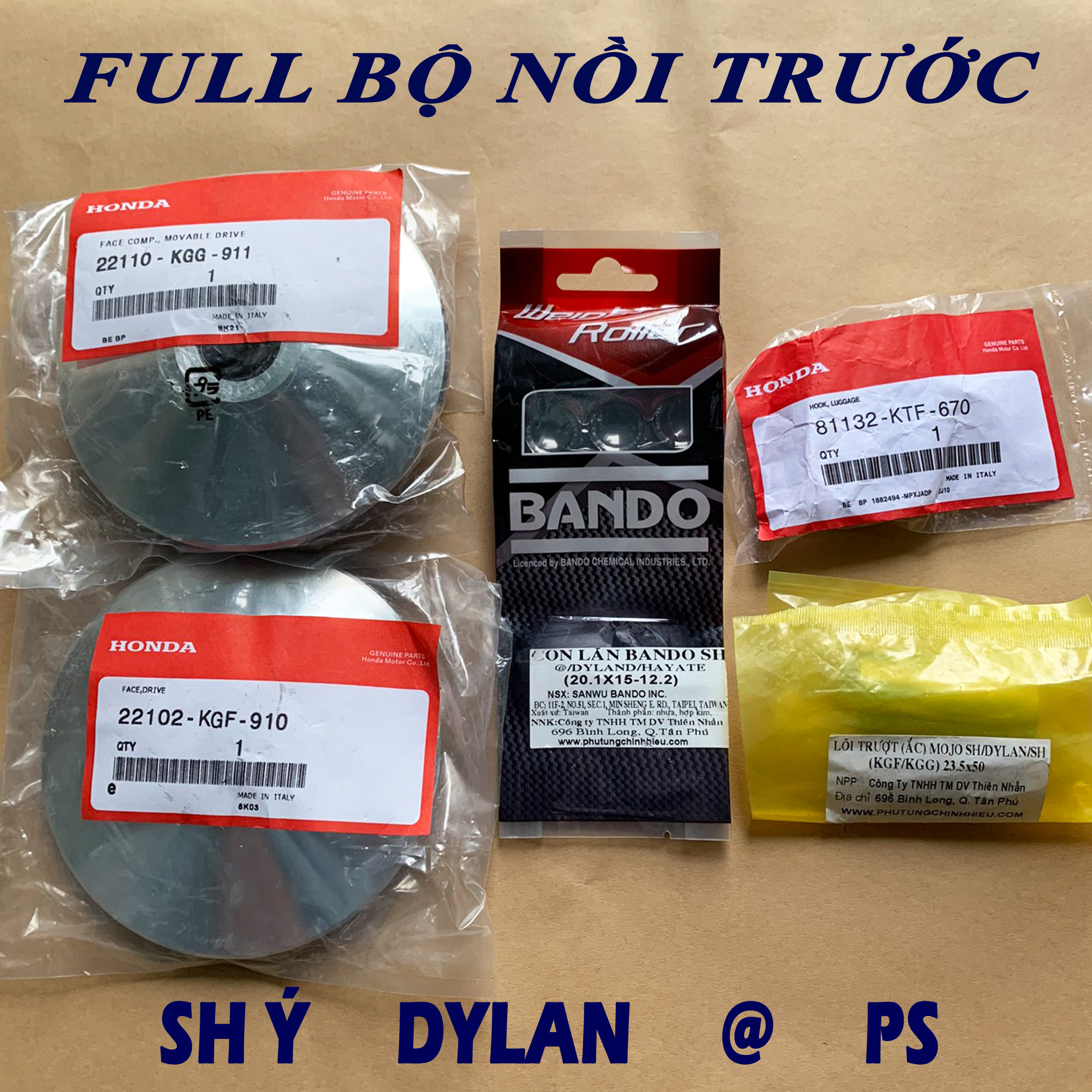 Full bộ nồi trước Honda SH Ý Dylan PS