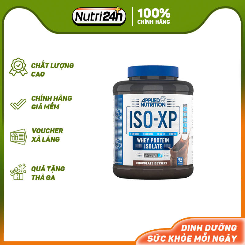 Iso xp 100% whey isolate 92% tinh khiết sữa tăng cơ cho người tập thể hình applied nutrition iso xp 4lbs