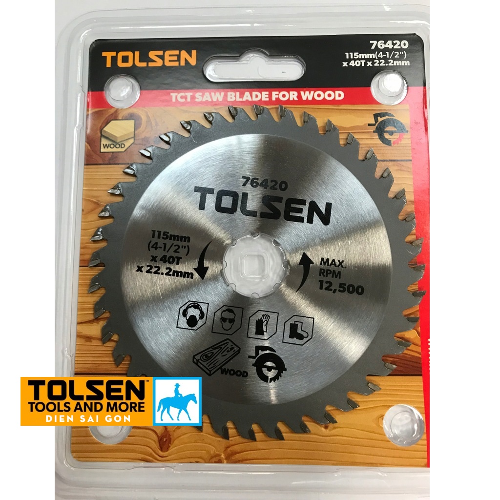 Lưỡi đĩa cưa cắt gỗ 115mm TOLSEN 76420