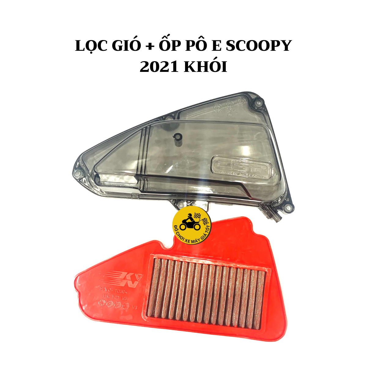 COMBO LỌC GIÓ VÀ ỐP PÔ E TRONG SUỐT SCOOPY 2021