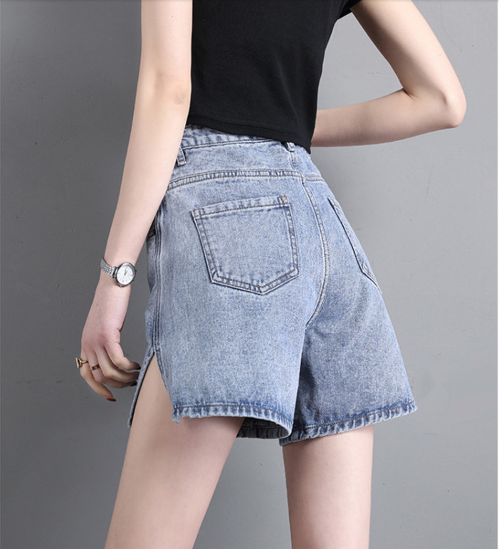 QUẦN JEAN NGỐ LỬNG NỮ XẺ LAI LƯNG CAO MÀU XANH NHẠT CAO CẤP HADI ĐỦ SIZE S, M, L FORM RỘNG VẢI MỀM TUNG TĂNG CƯỜI ĐỜI