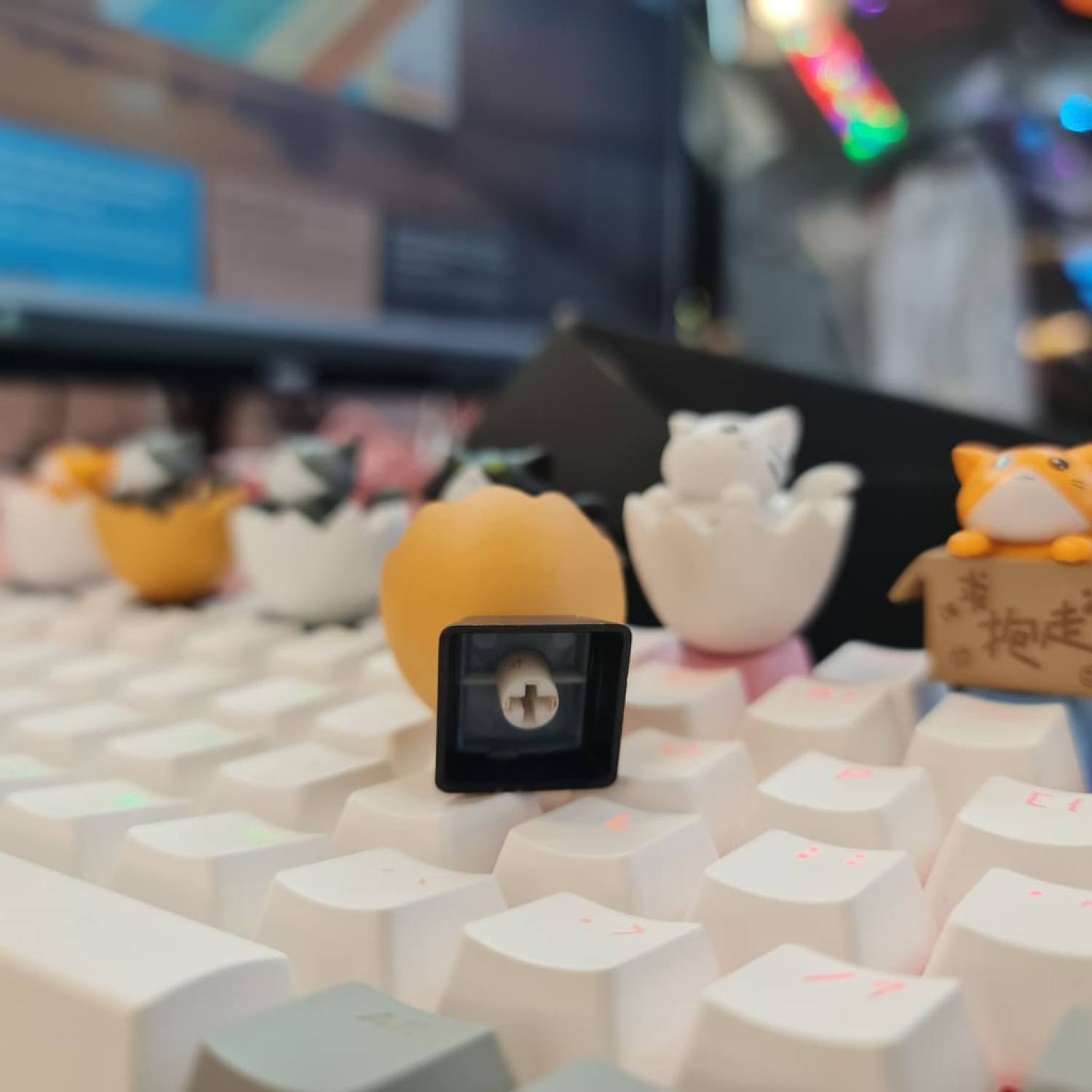 NÚT KEYCAP ESC LẺ MÈO DỄ THƯƠNG TRANG TRÍ BÀN PHÍM CƠ LẮC ĐẦU