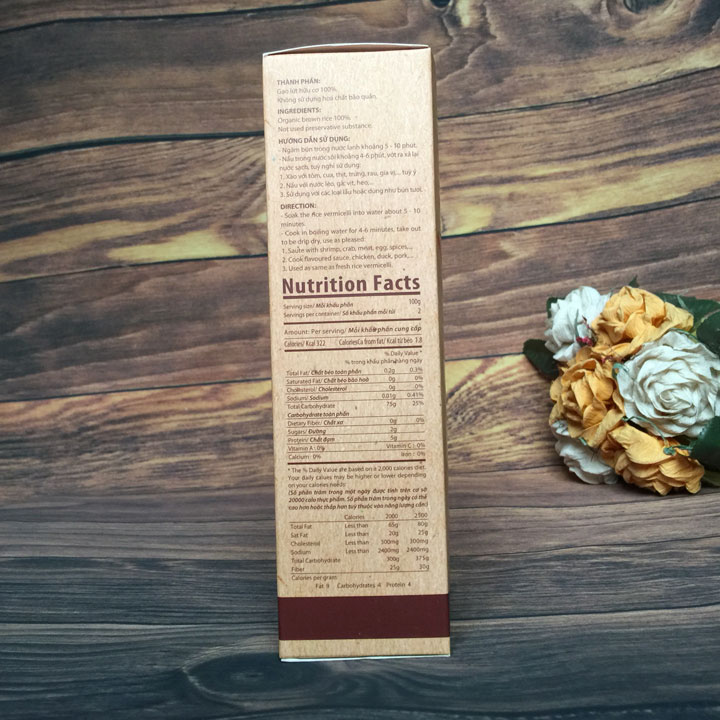 Bún Gạo Lứt Hữu Cơ Bích Chi 200g