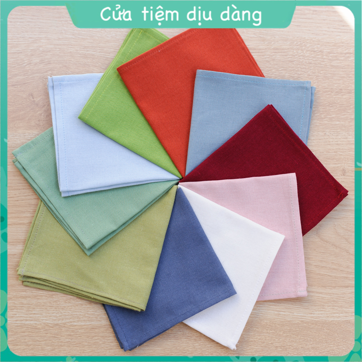 [Ảnh thật] Khăn tay linen 25x25cm