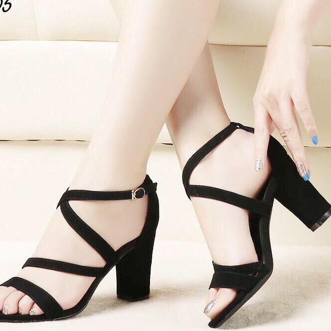 [HCM]Giày sandal nữ cao gót 7 phân - 7505