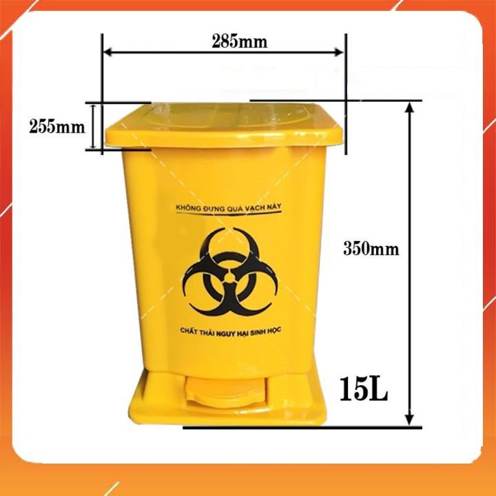 Thùng Rác Y Tế Chân Đạp 15 Lít