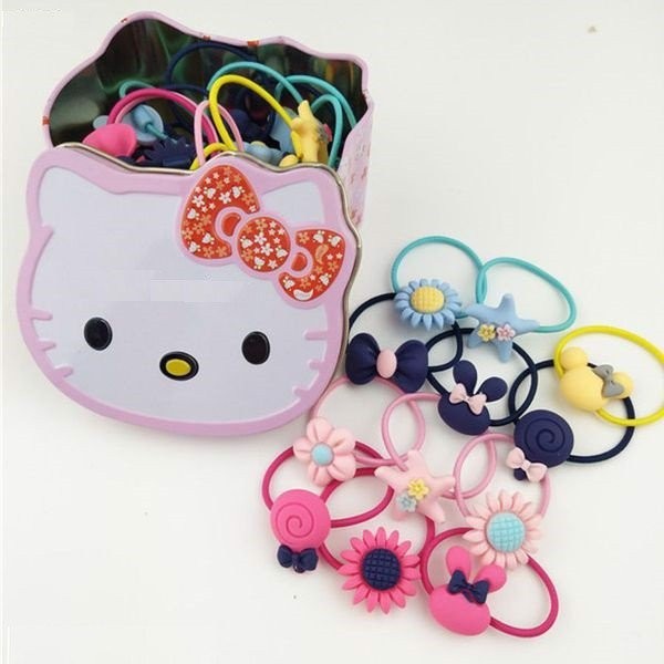 Hộp dây buộc tóc hello kitty