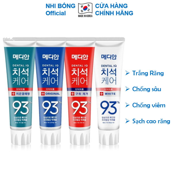 Kem Đánh Rắng Median Dental IQ 93% Hàn Quốc ( Full Màu ) [Hàng Auth Hàn Quốc]