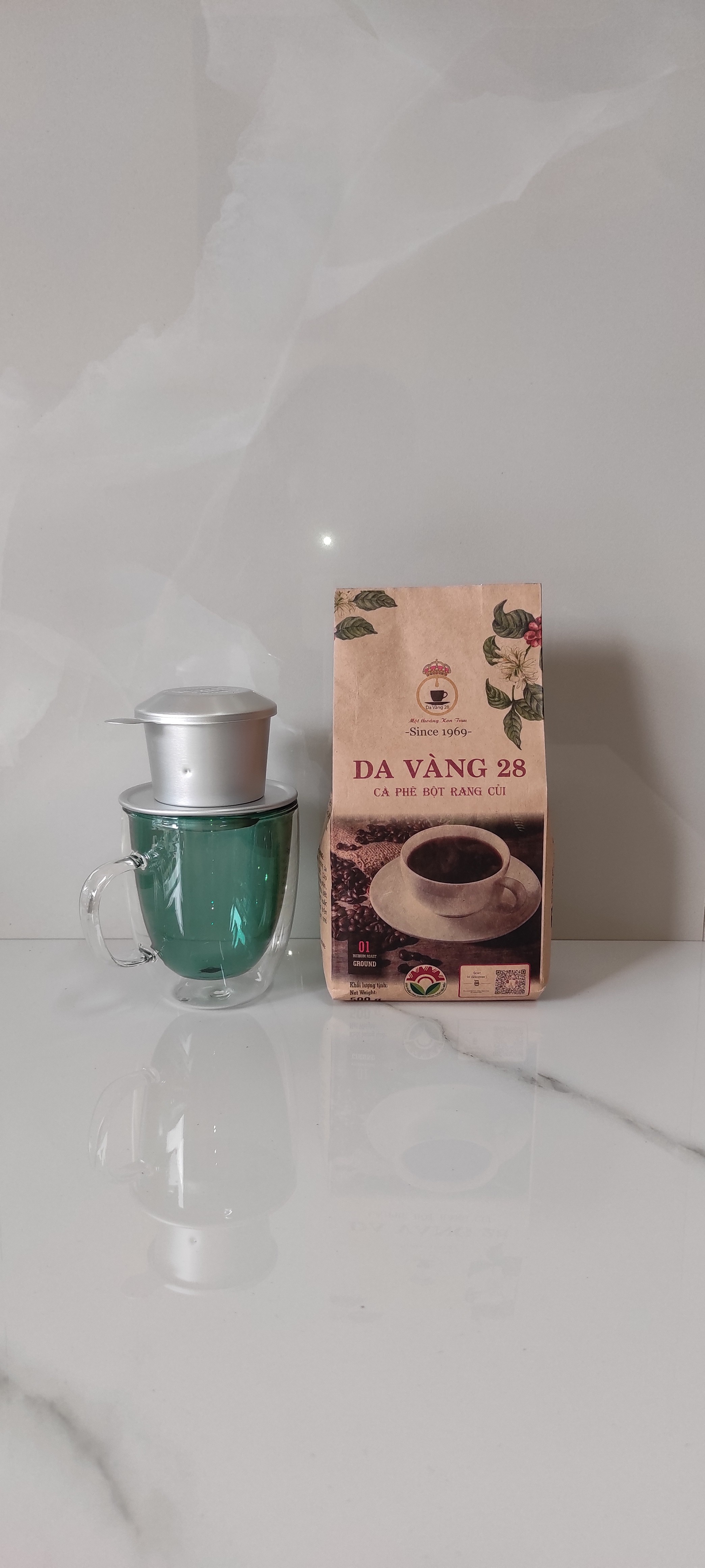 Cà phê số 1( túi 500g) rang thủ công bằng củi DA VÀNG 28