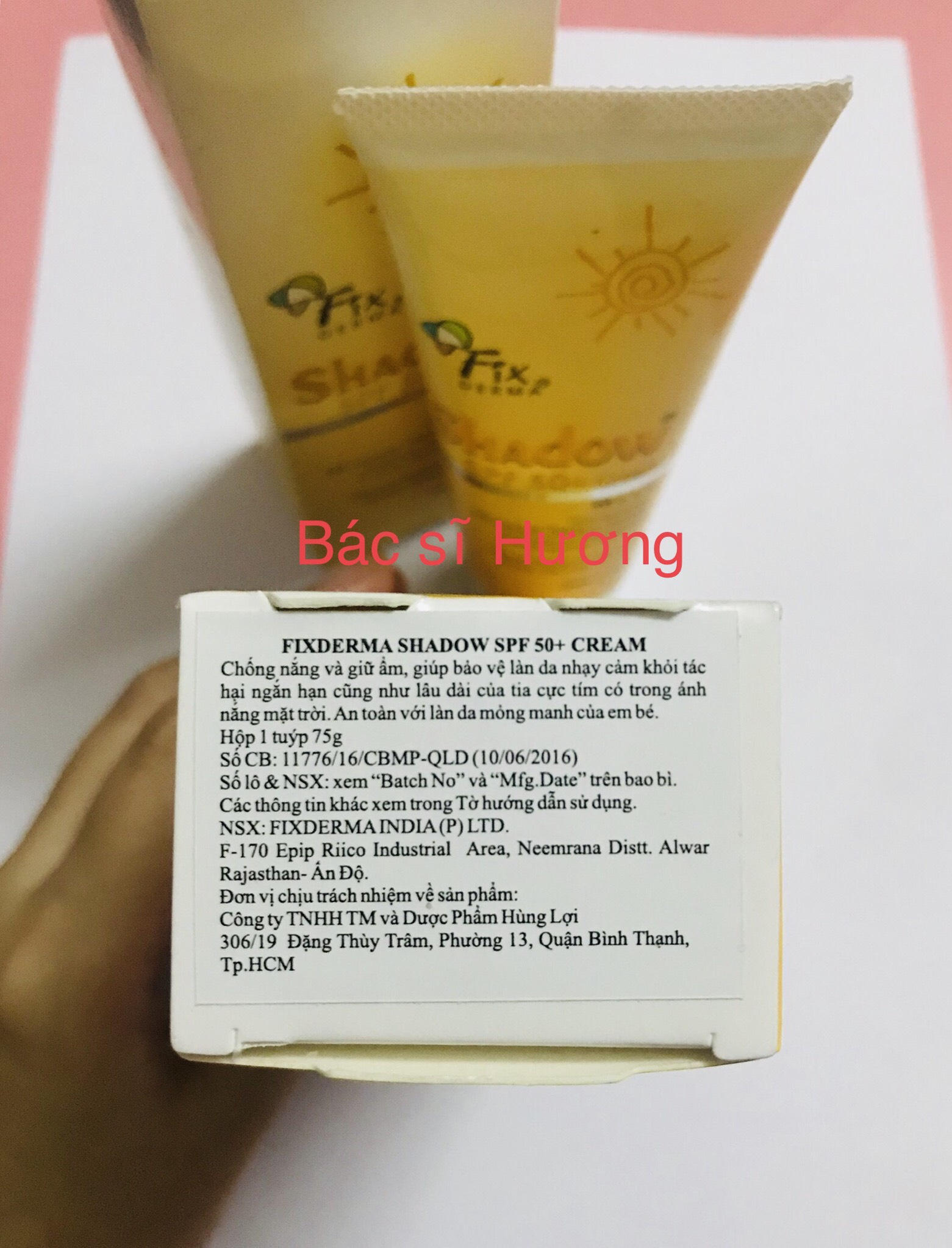 Kem chống nắng Fixderma Shadow SPF 50+ Cream 75g