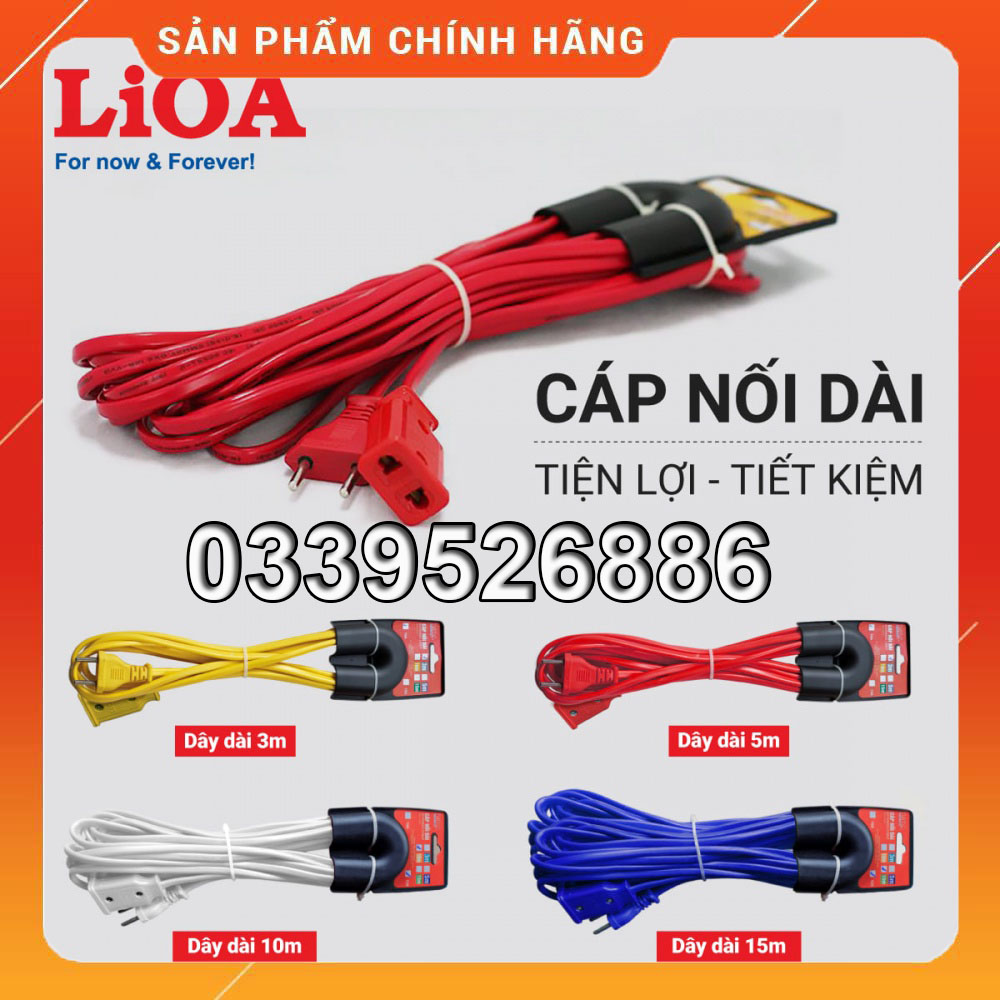 Dây điện nối dài lioa 2 lõi 10a c*-2-10a