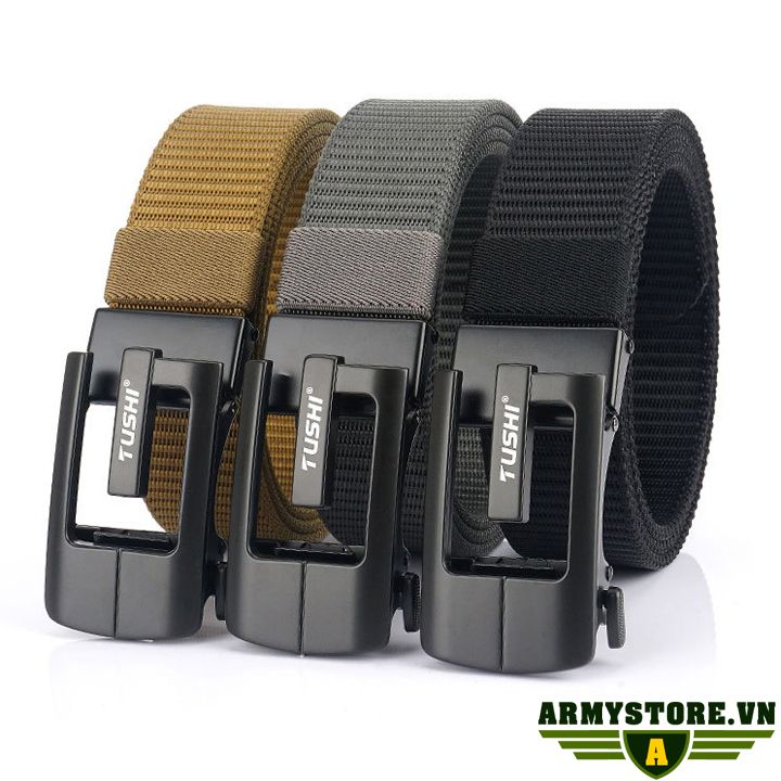 [HCM]Dây thắt lưng lính - Dây nịt vải bố ARM-1081 (Đen)