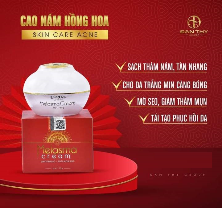 [HÀNG CHÍNH HÃNG] Cao nám hoa hồng Lodas melasma cream Đan Thy