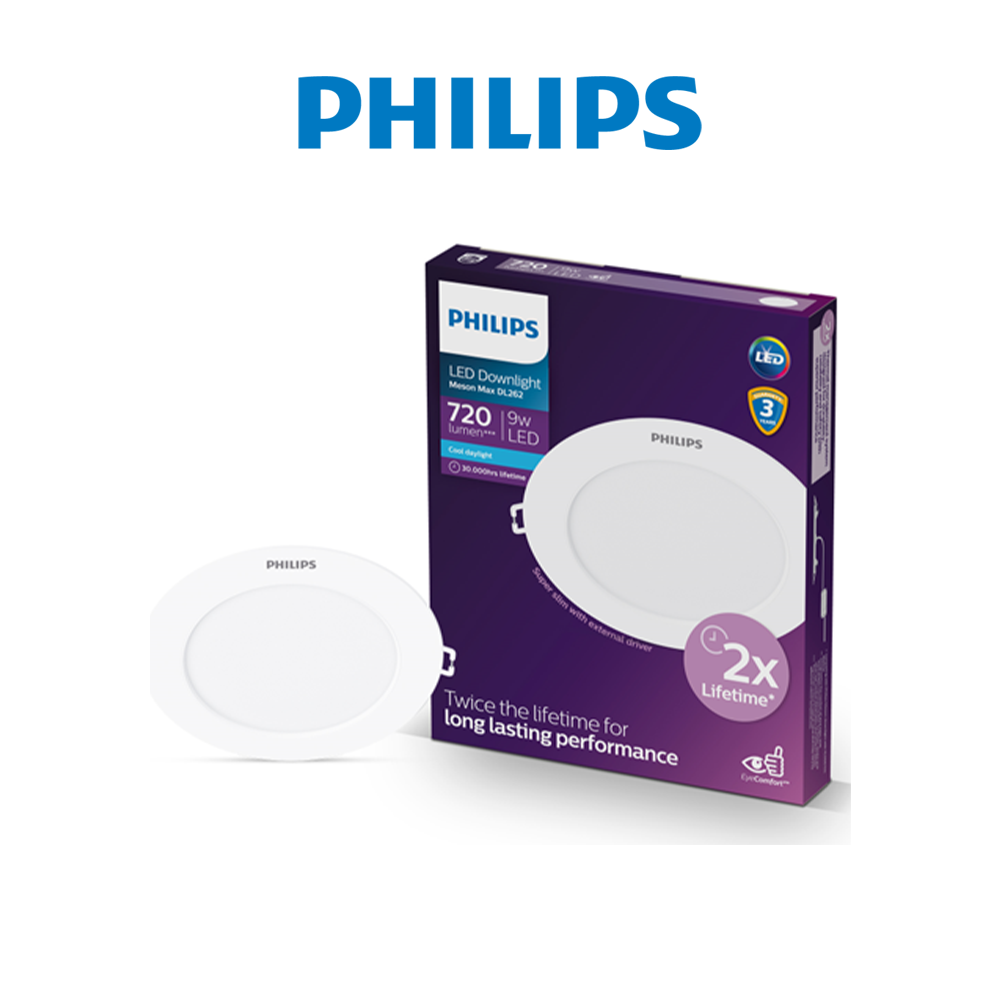 Đèn LED âm trần  PHILIPS Max DL262 Max siêu mỏng- công suất (9W, 12W)