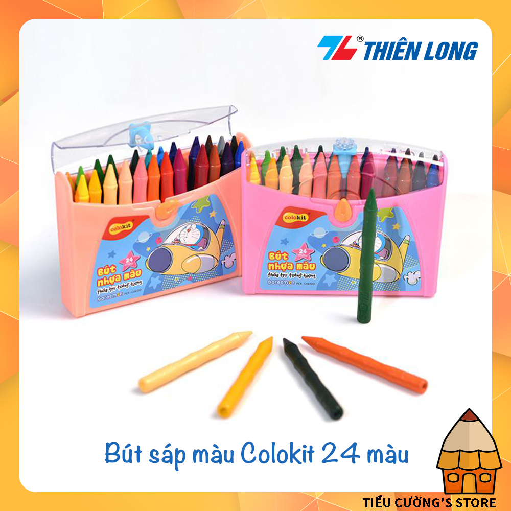 Bút sáp 24 màu thiên long colokit doraemon pcr c08 do ️ màu sáng đẹp dễ tô dễ sử dụng
