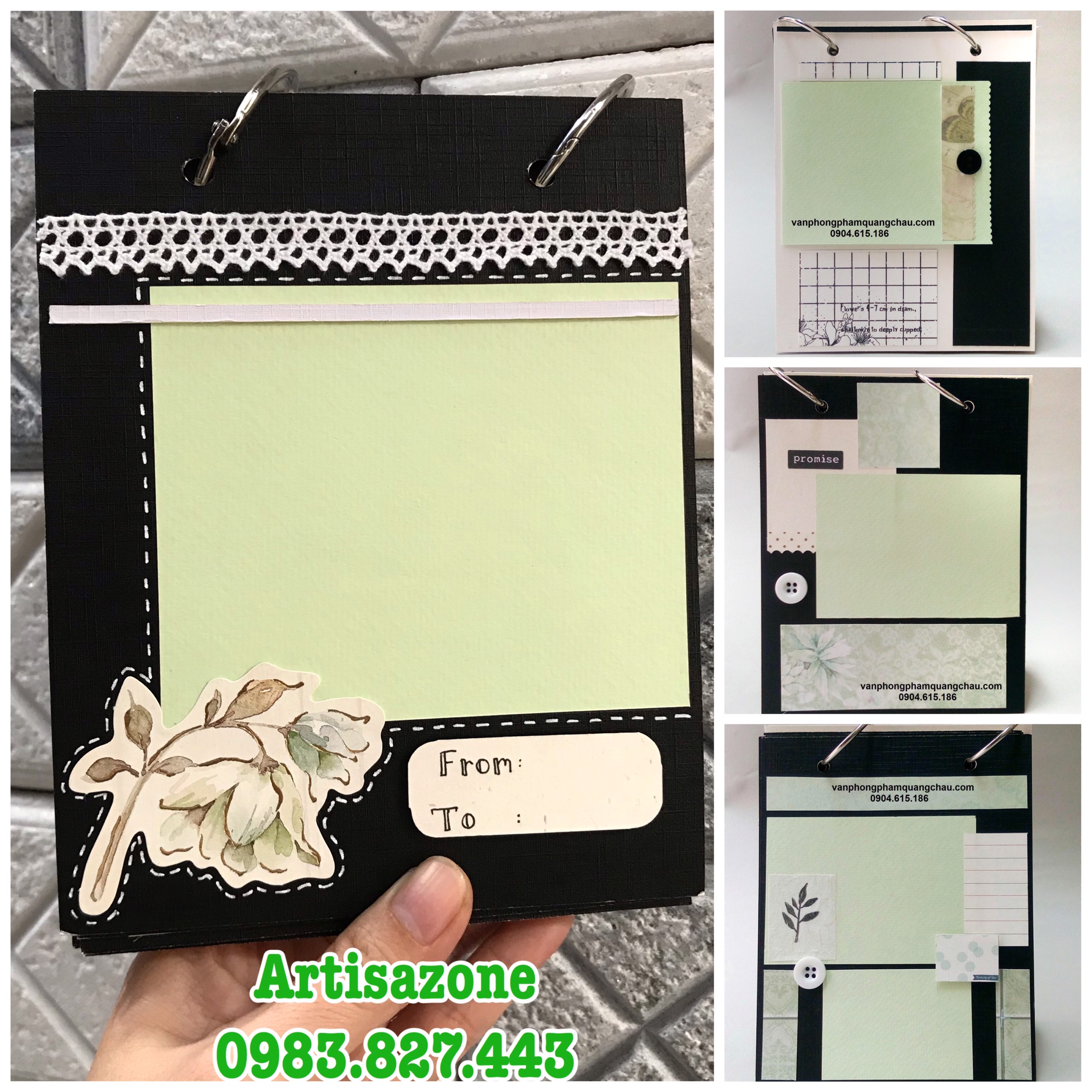 Album ảnh dán - Scrapbook handmade mini (Đọc kỹ mô tả từng sản phẩm)