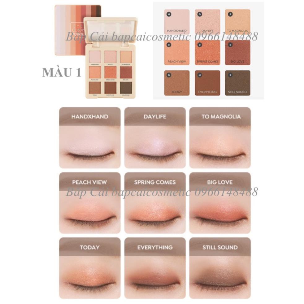 CBS-bill Bảng 9 màu mắt Apieu EYE COLOR POINTE