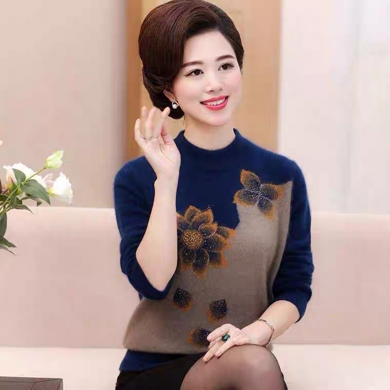 Áo len trung niên cổ cao - LTNH