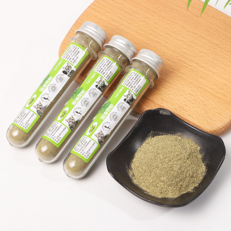 Cỏ mèo Catnip, CỎ BẠC HÀ SMALL LEOPARD CHO MÈO (45ml)