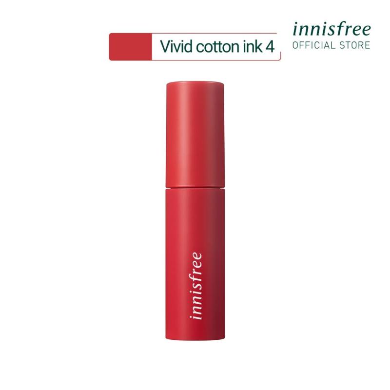 Son môi lâu trôi dạng kem mềm mượt Innisfree Vivid Cotton Ink #4 4g giá rẻ