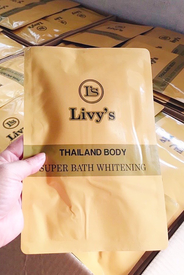 [KHUYẾN MÃI] Tắm Ủ Trắng Body Livy's Vàng Siêu Trắng Mịn Màng Trắng Sáng Làn Da không gây kích ứng cho da