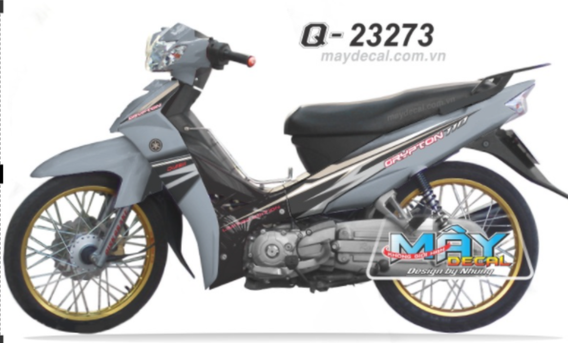 Tem rời Sirius CRYPTON dán xe xám xi măng